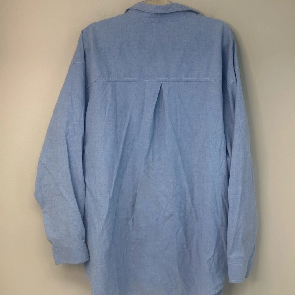 Mystic Blues Light Blue Embroidered Plaid Dog Button-Up Shirt schnauzer 24W - Picture 8 of 9